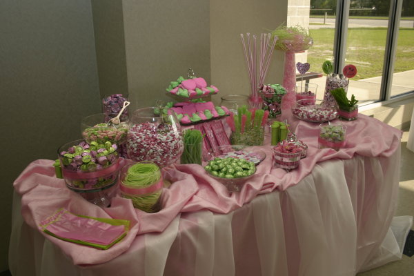 This was a Candy Buffet Bar for a Couples Wedding 